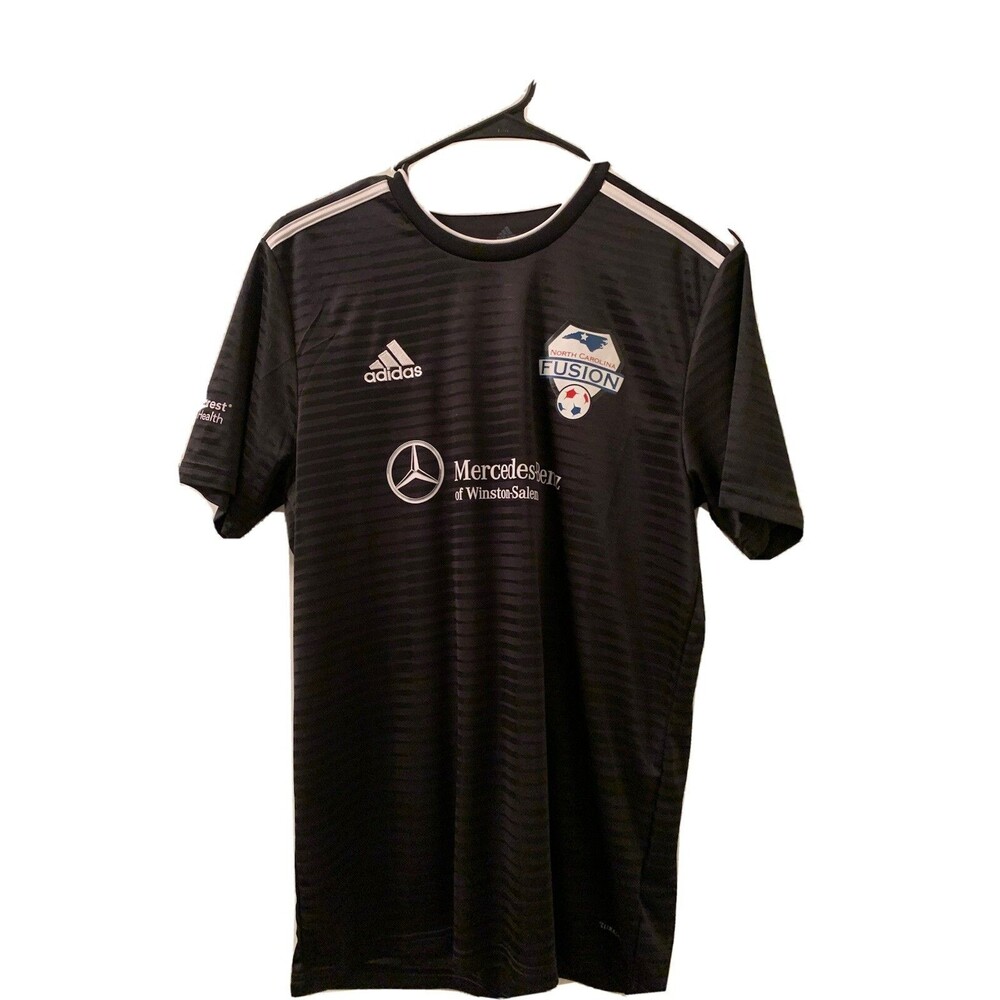 Adidas Mercedes Benz Winston Salem Men's Striped Climalite Shirt Medium